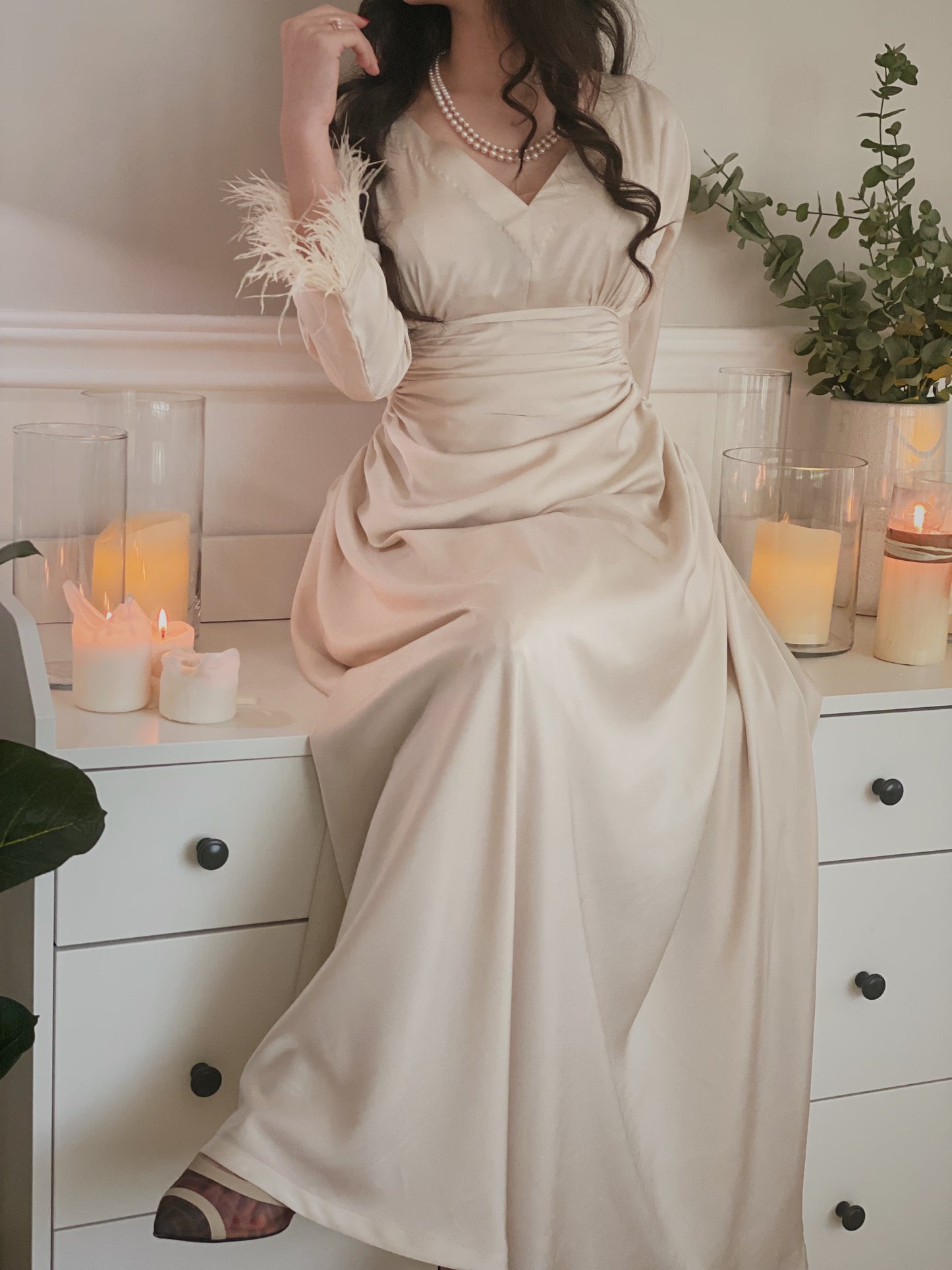 Sillky rose dress