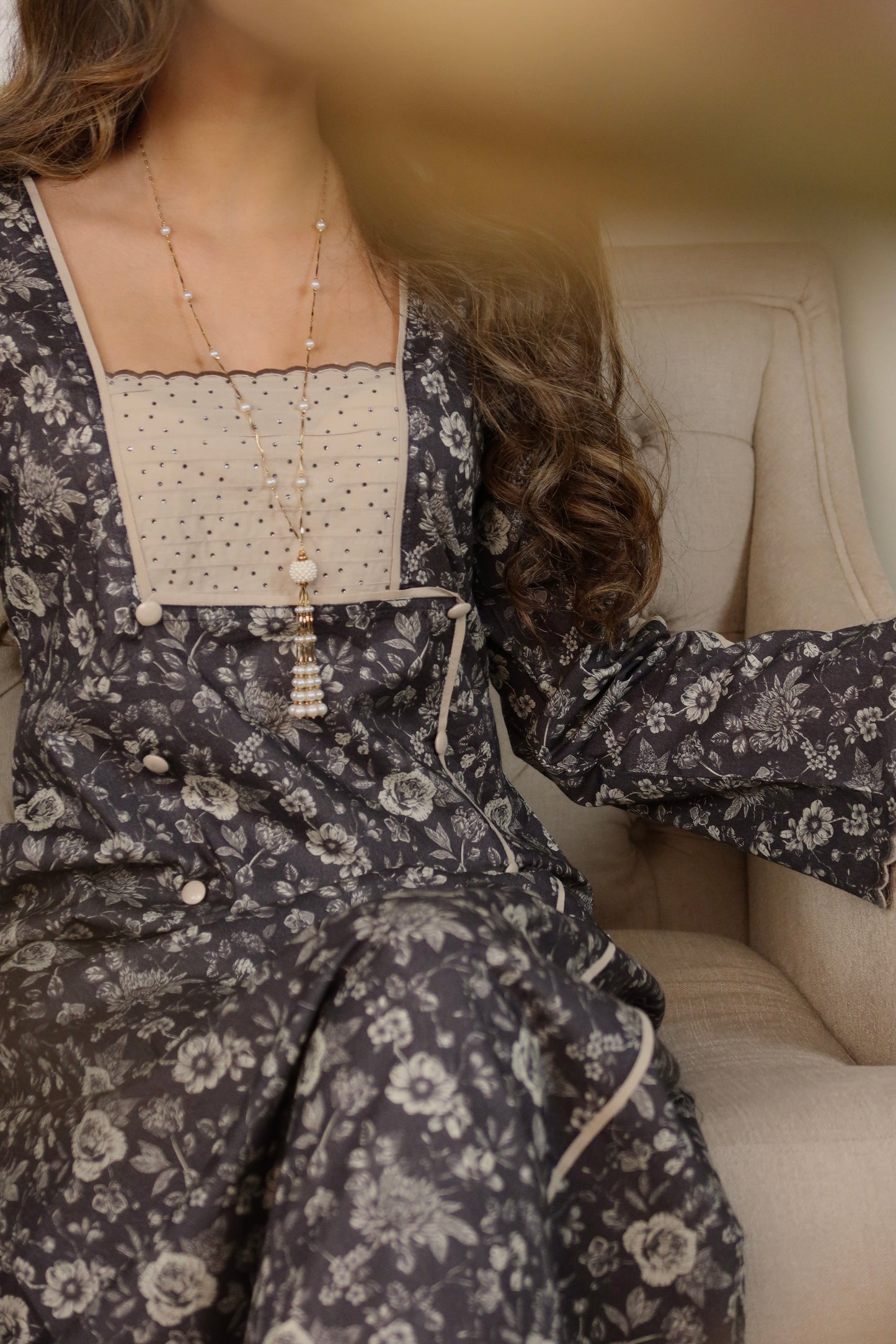 جلابيه دمج رصاصي