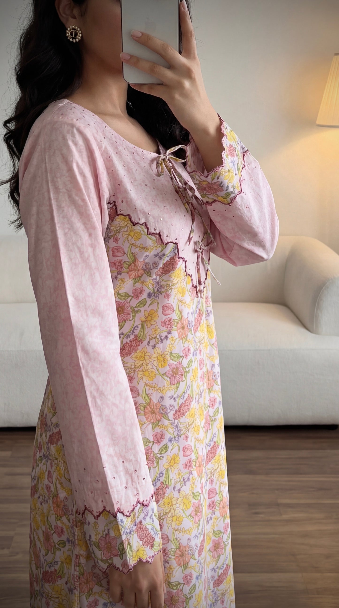 جلابيه دمج مع فيونكات