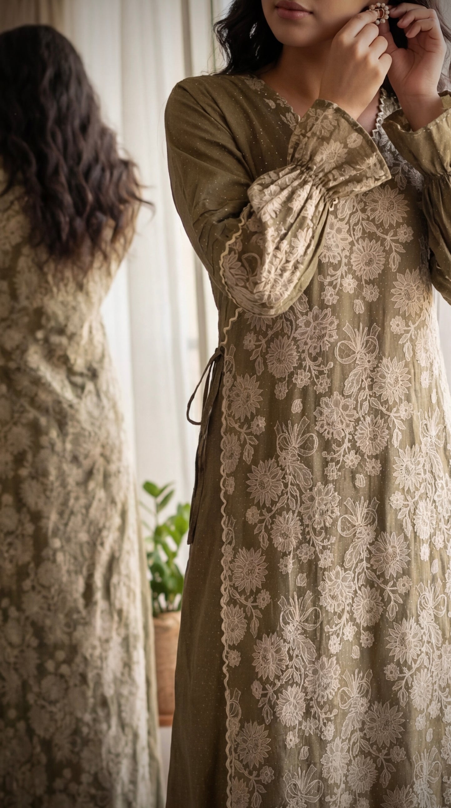 جلابيه رمضانيه بربطات جانبيه